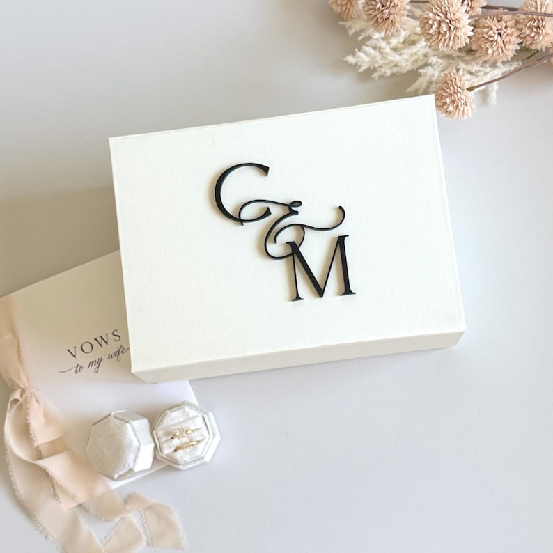 Wedding keepsake box bridal detail box custom memory box wedding day photo prop box wedding gift box bridal keepsake storage box minimalist