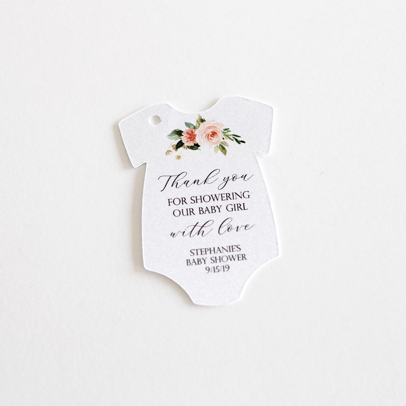 Baby Shower Favor Tag Baby Shower Thank you Tags Onesie Etsy