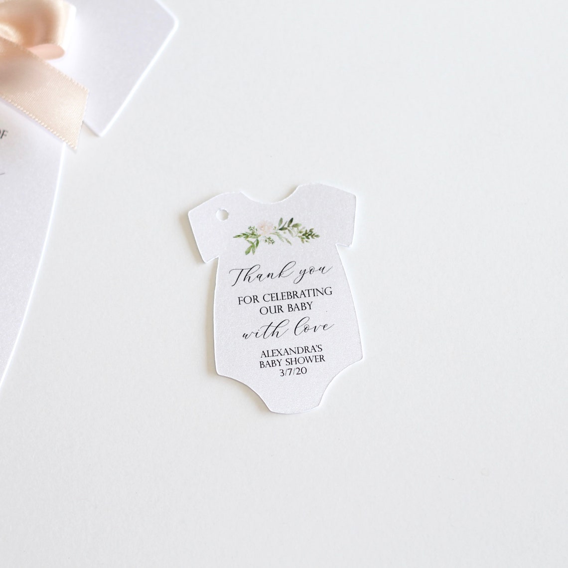 Floral Baby Shower Favor Tag Baby Shower Thank You Tags Etsy