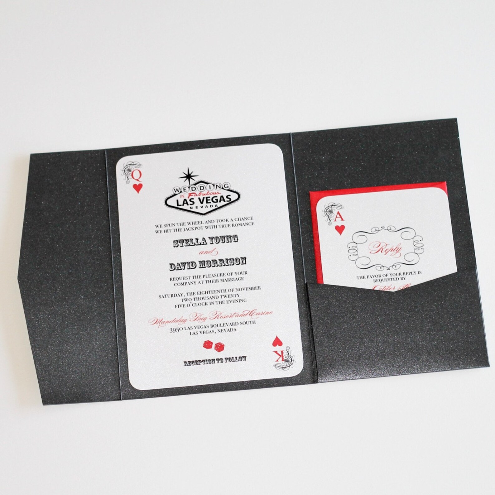 Las Vegas Wedding Invitation Casino Invitation Playing Card Etsy