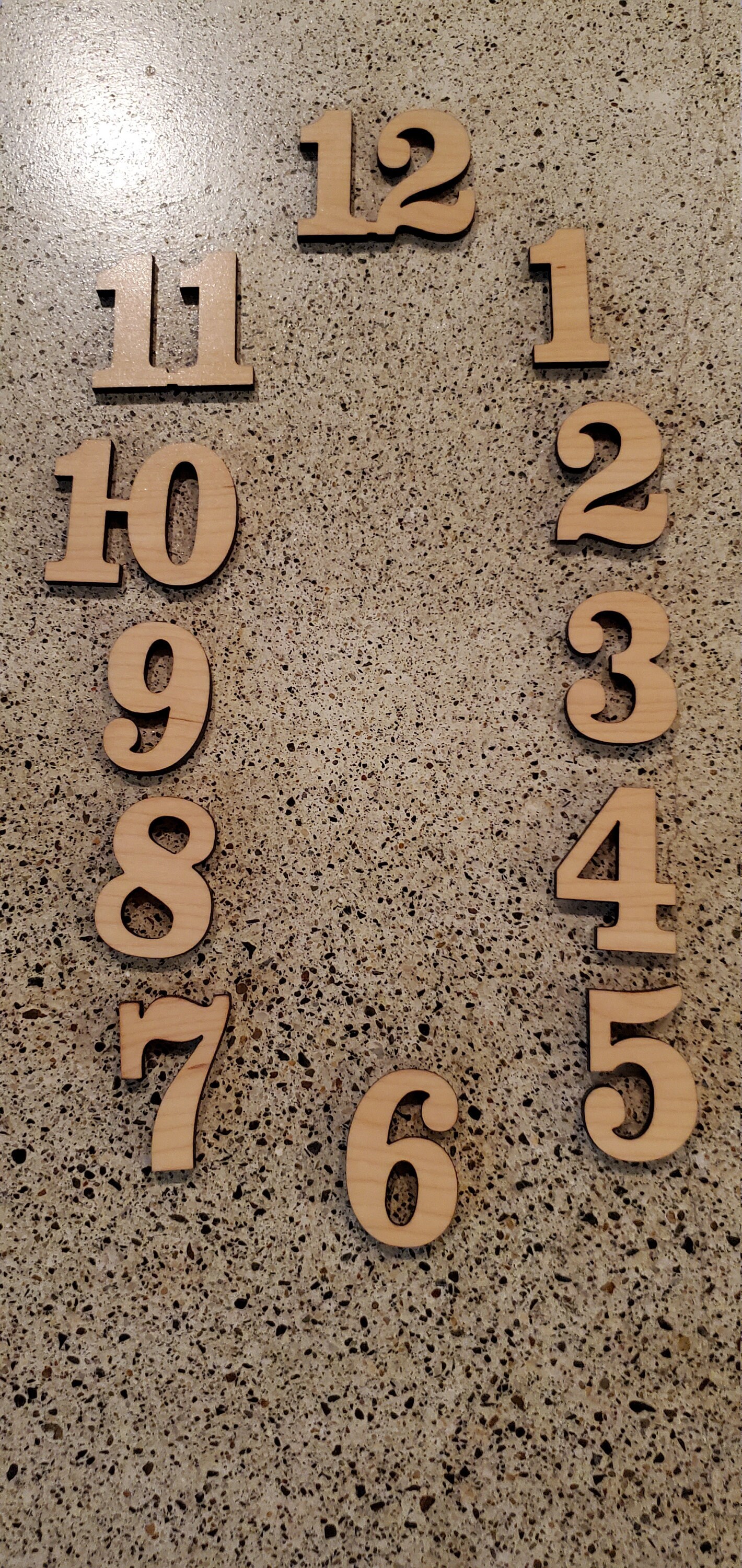 Miniature Wood Clock Numbers 12 Laser Cut 1 1/2 inch pieces Etsy