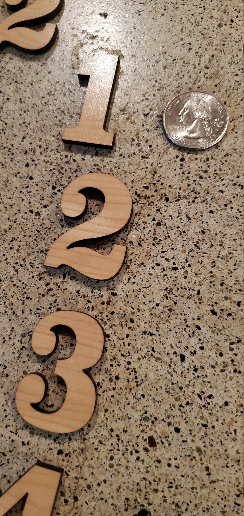 Miniature Wood Clock Numbers 12 Laser Cut 1 1/2 inch pieces Etsy