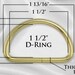 30pcs - 1 1/2" Metal D Rings Dee Rings Non Welded GOLD - Free Shipping (D-RING DRG-134)