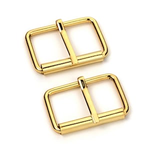 1 1/2" Roller Pin Belt Buckles - Gold - (ROLLER BUCKLE RBK-121)