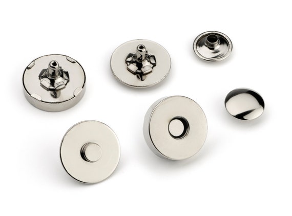 18mm Double Rivet Magnetic Purse Snaps Nickel MAGNET SNAP MAG 198 Etsy