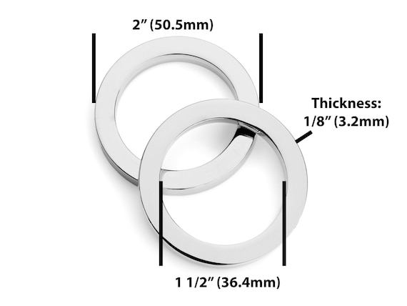 Metal O Ring C-style : 150253 Flat Shape Multiple Sizes & Colors 