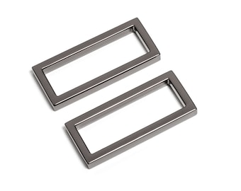 Bague carrée plate en zinc de 38 mm (1 1/2 po.) - Nickel noir - (FSR-119) - Livraison gratuite