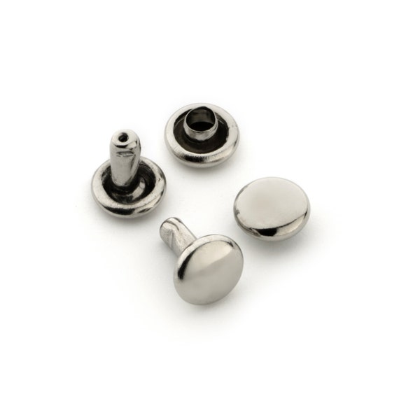 Double Rivet Magnetic Snaps - Nickel Plated