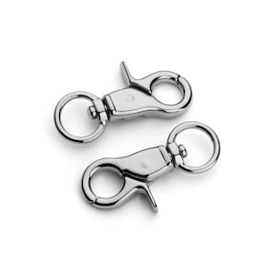 3/8&quot; Metal Lobster Claw Hook - Nickel (METAL HOOK MHK-172)