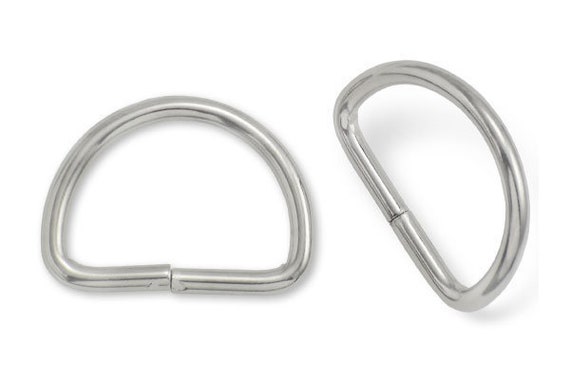 1" Metal D-Rings Dee Rings Non Welded Nickel - Free Shipping (D-RING DRG-116)