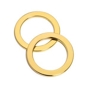 1 1/2" (38mm) Flat Zinc O-Ring - Gold - (FOR-117) - Free Shipping