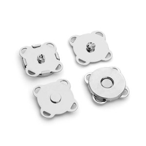 14mm Cosido Magnético Broches - Cierres - Níquel - (MAGNET SNAP MAG-142)