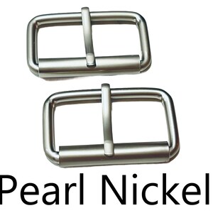 1 1/2&quot; Roller Pin Belt Buckles - &quot;PEARL&quot; Nickel - Matte Finish - (Roller Buckle RBK-310)