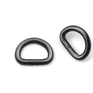 1/2&quot; Metal D Rings Dee Rings Non Welded Black Nickel - Free Shipping (D-RING DRG-106)