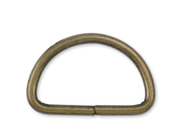 1 1/2" Metal D Rings Dee Rings Non Welded Antique Brass - Free Shipping (D-RING DRG-136)