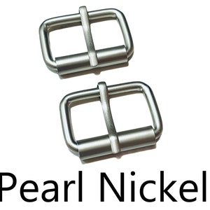 1&quot; Roller Pin Belt Buckles - &quot;PEARL&quot; Nickel - Matte Finish - (Roller Buckle RBK-306)