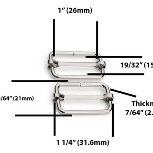 1 Adjustable Slide Buckle Antique Brass SLIDE BUCKLE SBK-118 image 2