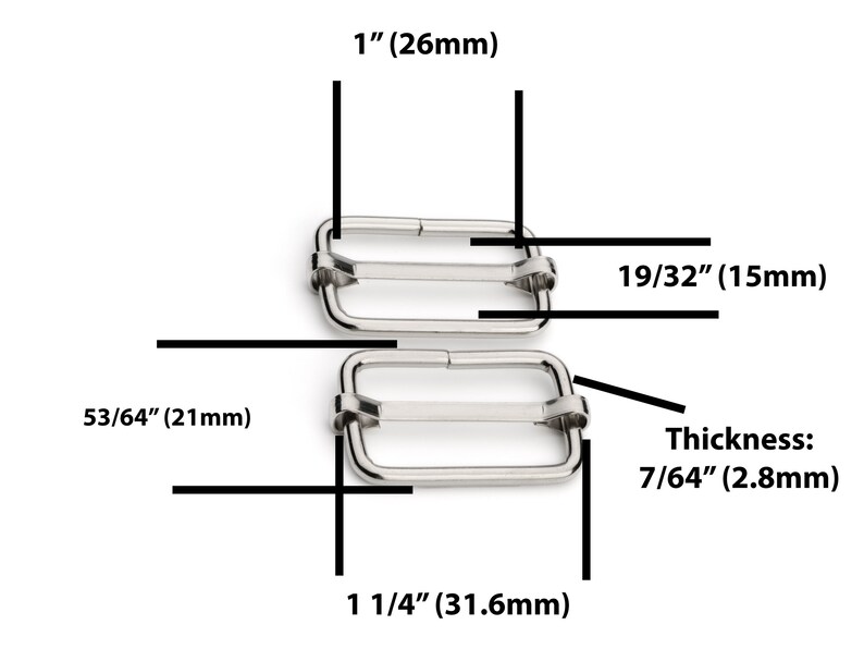 1 Adjustable Slide Buckle Antique Brass SLIDE BUCKLE SBK-118 image 2