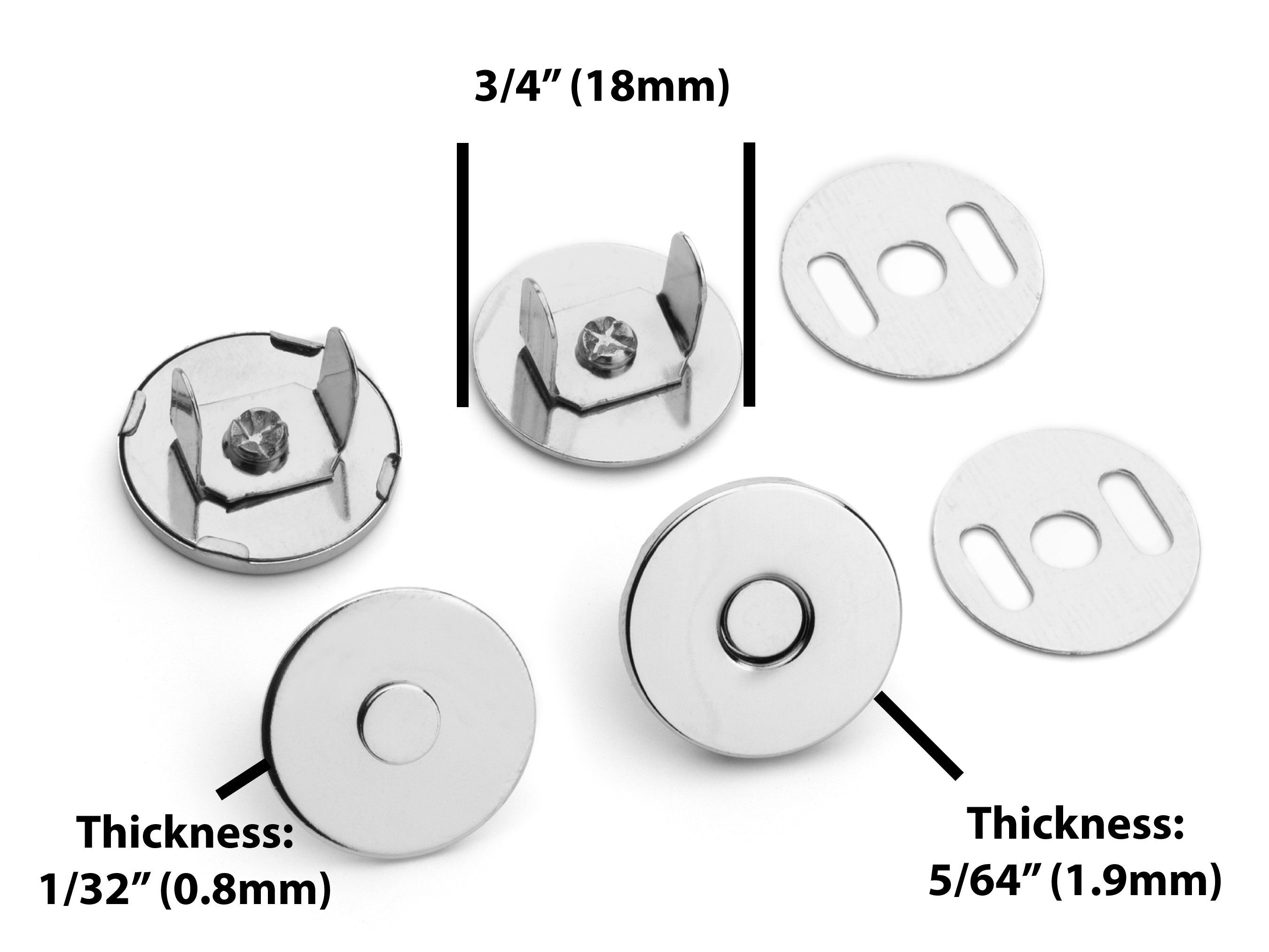 18mm Thin Purse Snaps Closures Gold Etsy