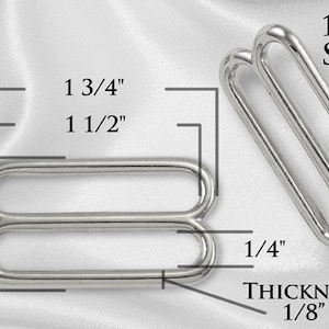 1 1/2 Metal Diecast Zinc Slides Nickel ZINC SLIDE ZSD-124 image 2