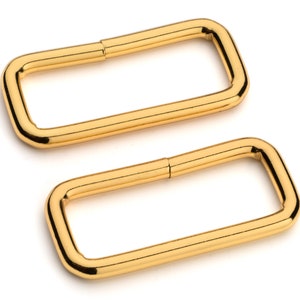 1 1/2&quot; Metal Square Ring - Gold (SQUARE RING SRG-126)