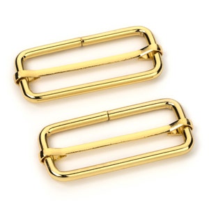 2&quot; Adjustable Slide Buckle - Gold - (SLIDE BUCKLE SBK-129)