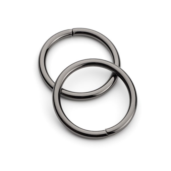 1 1/4" Metal O Rings Non Welded - Black Nickel - (O-RING ORG-122)