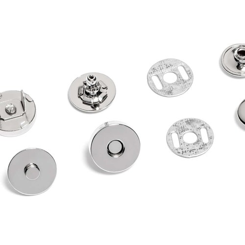 ALLinONE 20 Sets 18mm Magnetic Snaps - Silver Purse Clasps, Double Rivet Closures For DIY Crafts - View #5