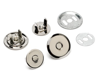 18mm UFO Magnetic Purse Snaps - Nickel - (MAGNET SNAP Mag-174)