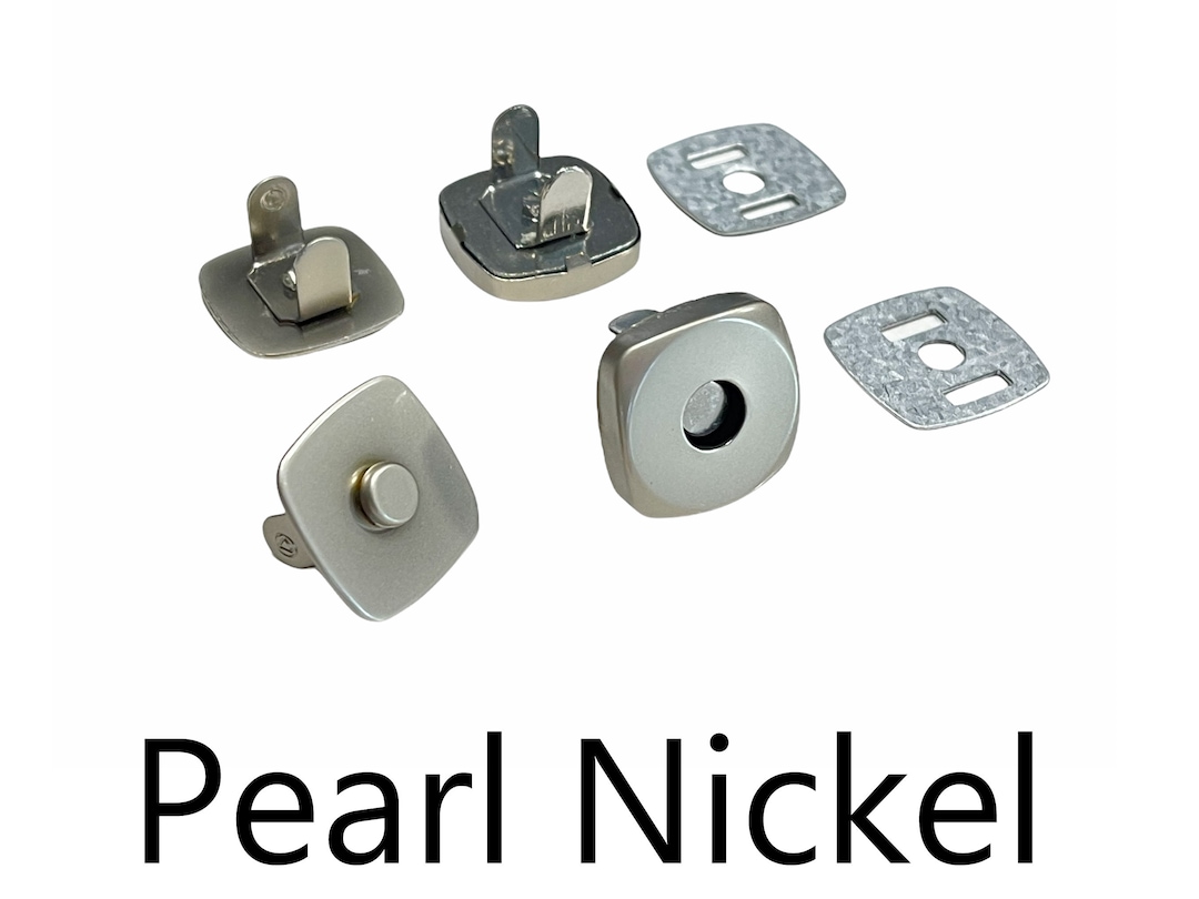 18mm Square Purse Snaps Closures pearl Nickel Matte MAG308 Etsy