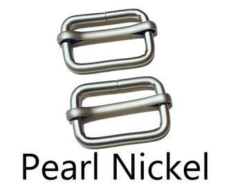 1" Adjustable Slide Buckle - "PEARL" Nickel - Matte Finish - (Slide Buckle SBK-306)