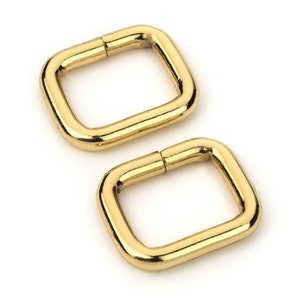 5/8&quot; Metal Square Ring - Gold (SQUARE RING SRG-152)