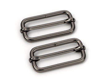 1 1/2" Adjustable Slide Buckle - Black Nickel - (SLIDE BUCKLE SBK-127)