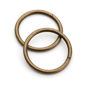 1 1/2&quot; Metal O Rings Non Welded - Antique Brass - (O-RING ORG-128)