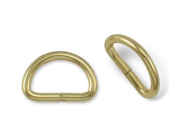 3/4" Metal D Rings Dee Rings Non Welded GOLD - Free Shipping (D-RING DRG-110)