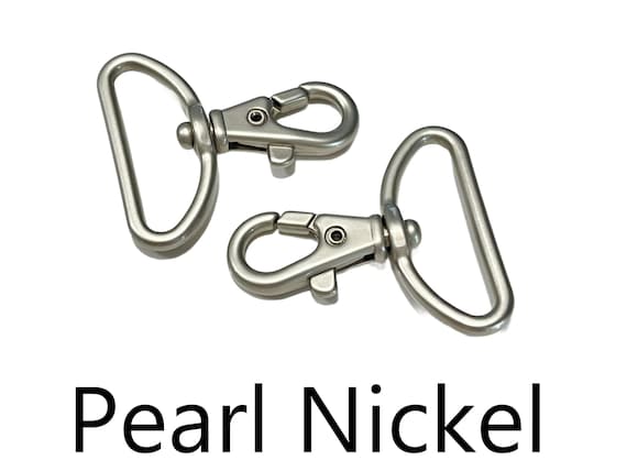 1 Metal Trigger Snap Hook pearl Nickel Matte Finish MHK-316 -  Denmark