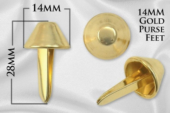 14mm Purse Feet - Gold - (PURSE FEET PFT-120)