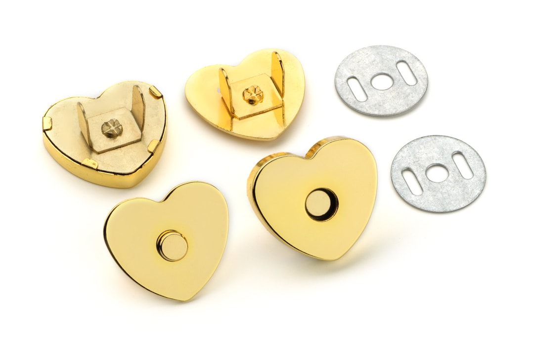 18mm Heart Shaped Purse Snap Gold SNAP MAG159 Etsy