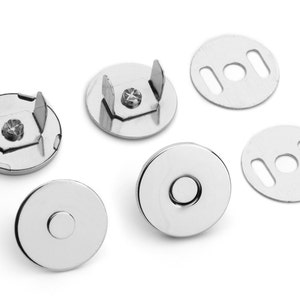 Broches magnéticos finos para monedero de 18 mm - Cierres - Níquel - (MAGNET SNAP MAG-124)