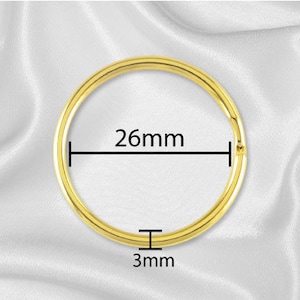 1" Split Split Key Ring - Gold (KEY RING KEY-102)