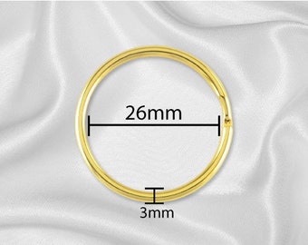 1" Split Split Key Ring - Gold (KEY RING KEY-102)