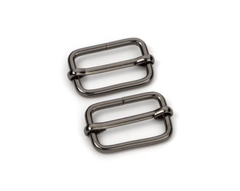 1" Adjustable Slide Buckle - Black Nickel - (SLIDE BUCKLE SBK-119)