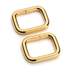 3/4&quot; Metal Square Ring - Gold (SQUARE RING SRG-102)