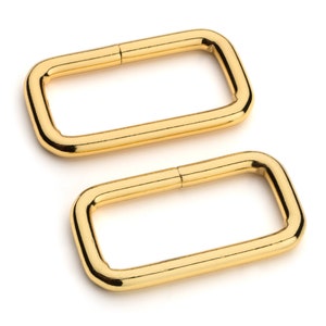 1 1/4&quot; Metal Square Ring - Gold (SQUARE RING SRG-118)