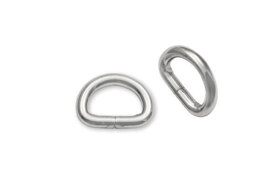 1/2" Metal D Rings Dee Rings Non Welded Nickel - Free Shipping (D-RING DRG-100)