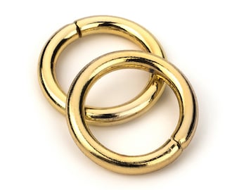 5/8" Metal O Rings Non Welded - Gold - (O-RING ORG-152)