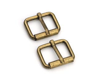 3/4" Roller Pin Belt Buckles - Antique Brass - (ROLLER BUCKLE RBK-110)