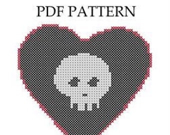 Pattern Alkaline Trio Logo Goth Punk Skull Subversive Cross Stitch Instant Download PDF Funny Xstitch