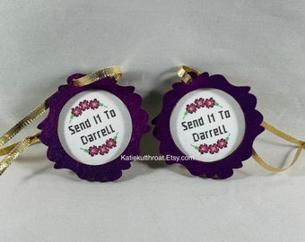 Mini Send it to Darrell ornament Vanderpump Rules Scandoval Lala Kent Christmas tree ornament