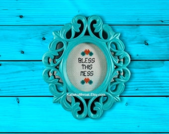 Bless This Mess Cross Stitch